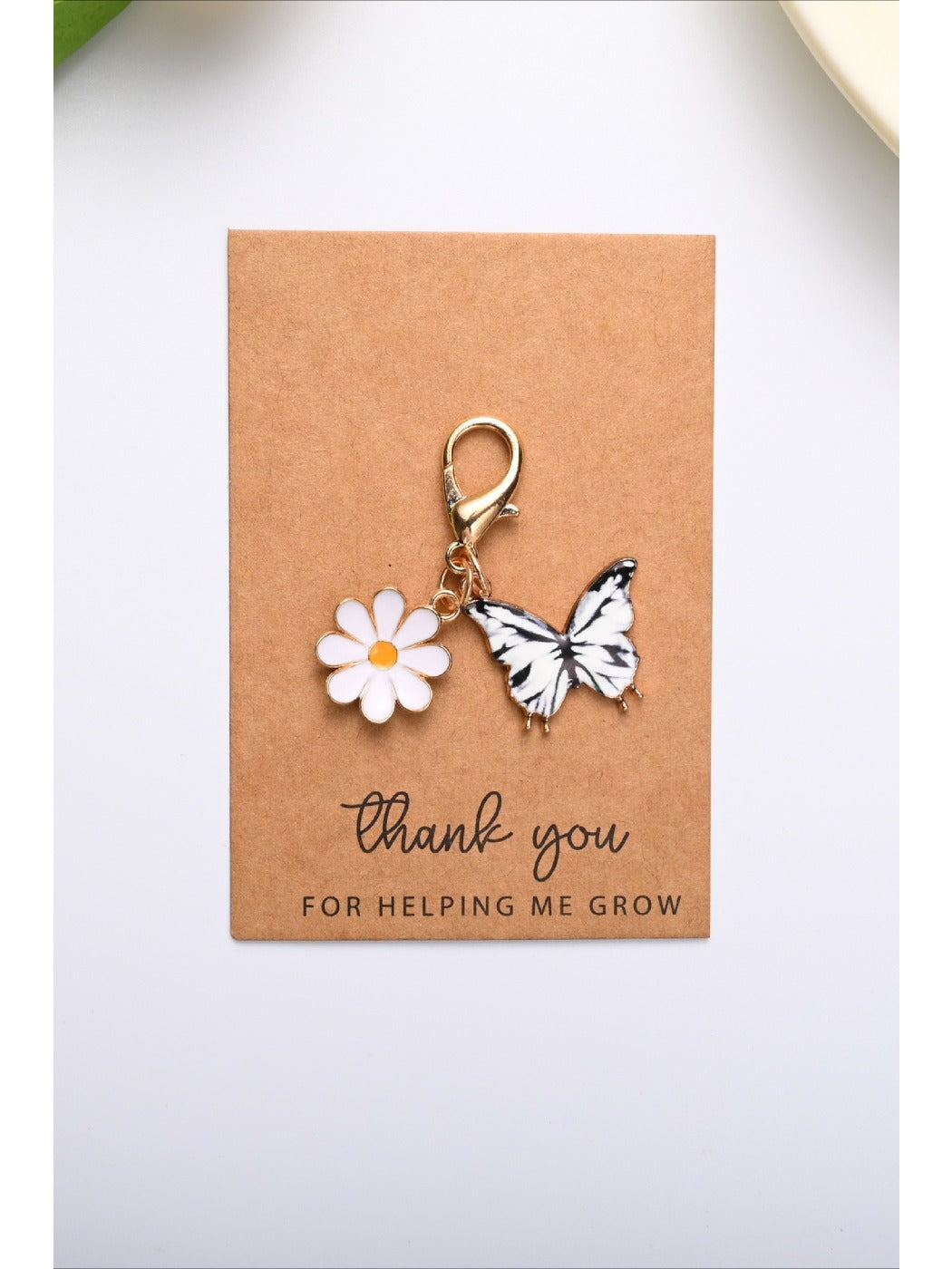 Taphug - Colorful Thank You Enamel Butterfly Daisy Keychain
