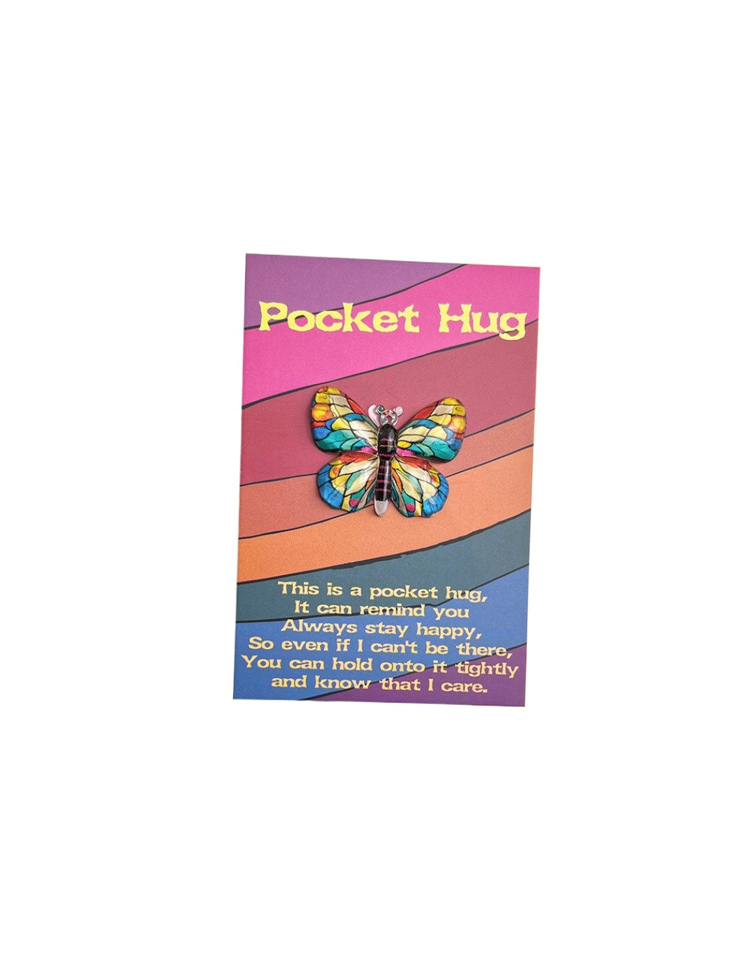 Taphug - Pocket Hug Painted Resin Butterfly pocket hug card and keepsake token view 6