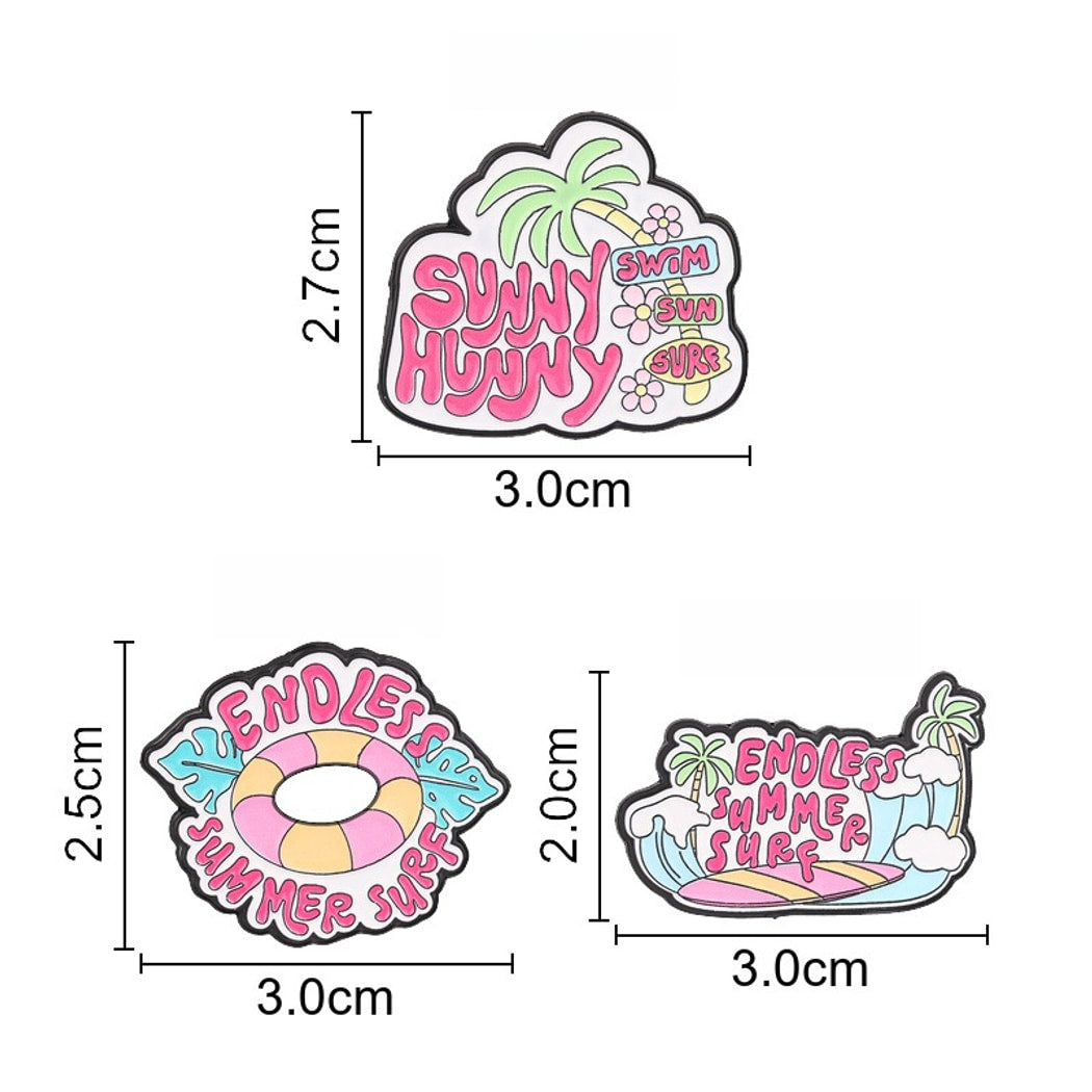 Pinori - Retro Summer Beach Lettering Pin