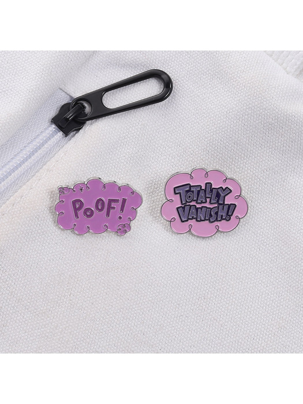 Pink cloud shaped metal pin with creative design and glossy finish