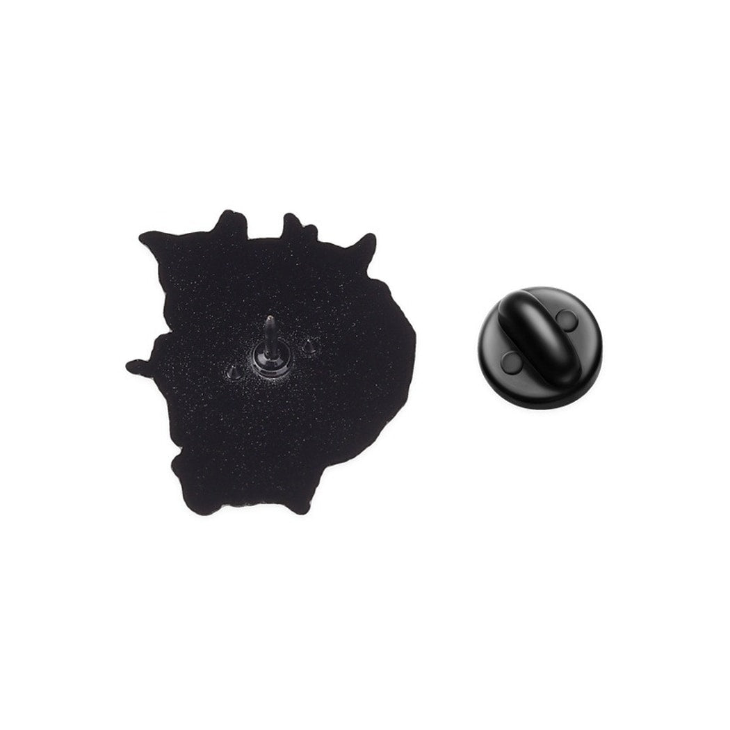 Pinori - Gothic Skull and Cat Decorative Pin