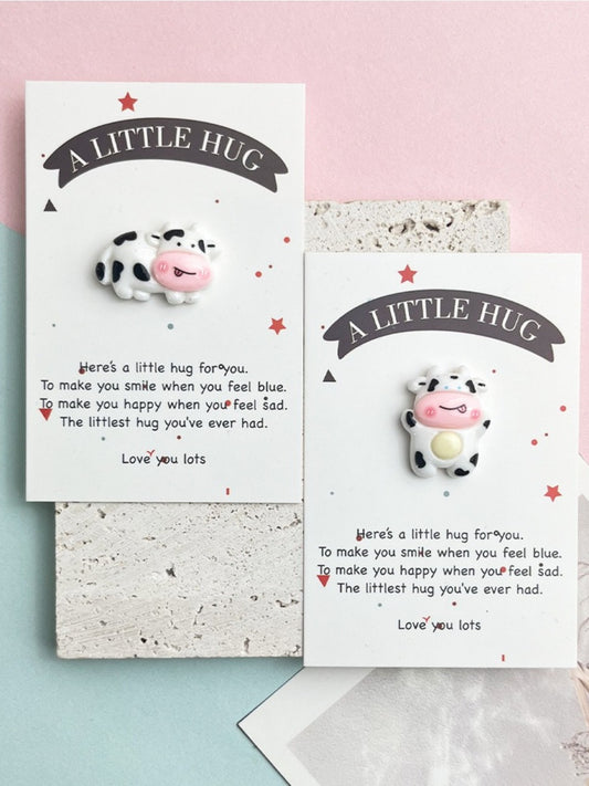 Taphug - Pocket Hug Cute Cow pocket hug card and keepsake token