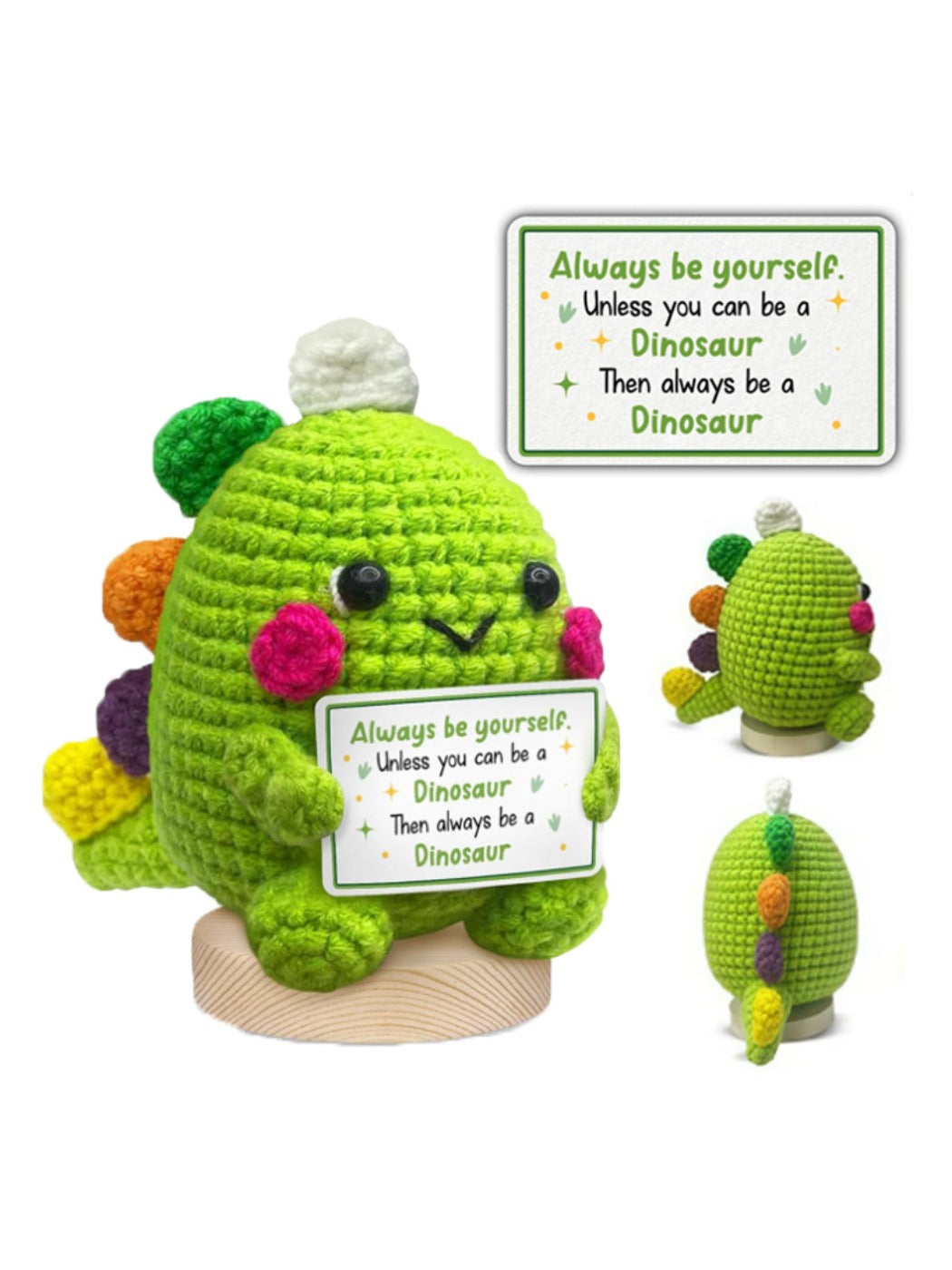 Kovira - Crochet Dinosaur Plush Toy Positive Energy