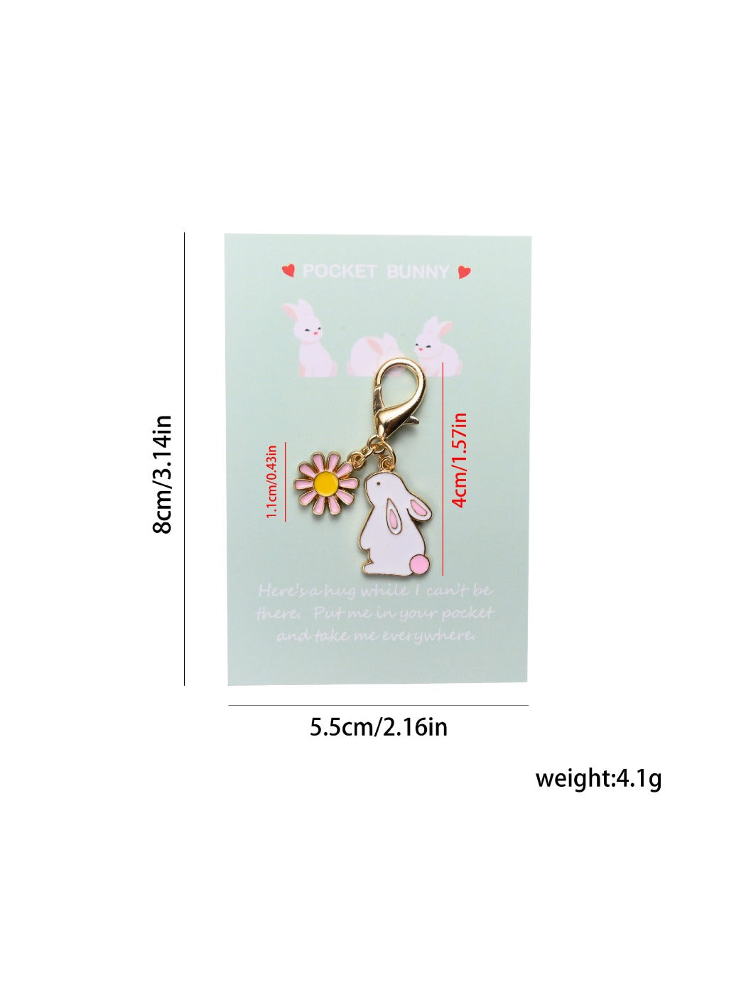 Himori - Adorable Rabbit Daisy Keyring keyring accessory view 5
