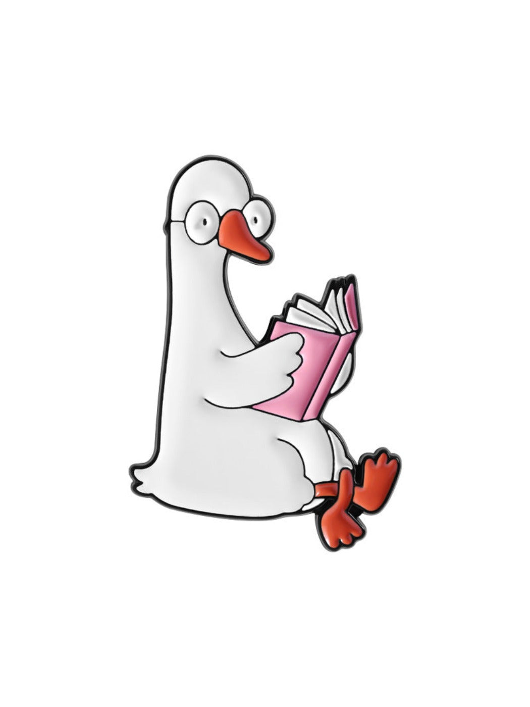 Pinori - Cute Studying Duck Brooch