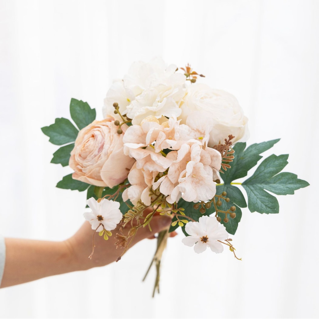 Roselle - Vintage Rose and Hydrangea Artificial Bouquet