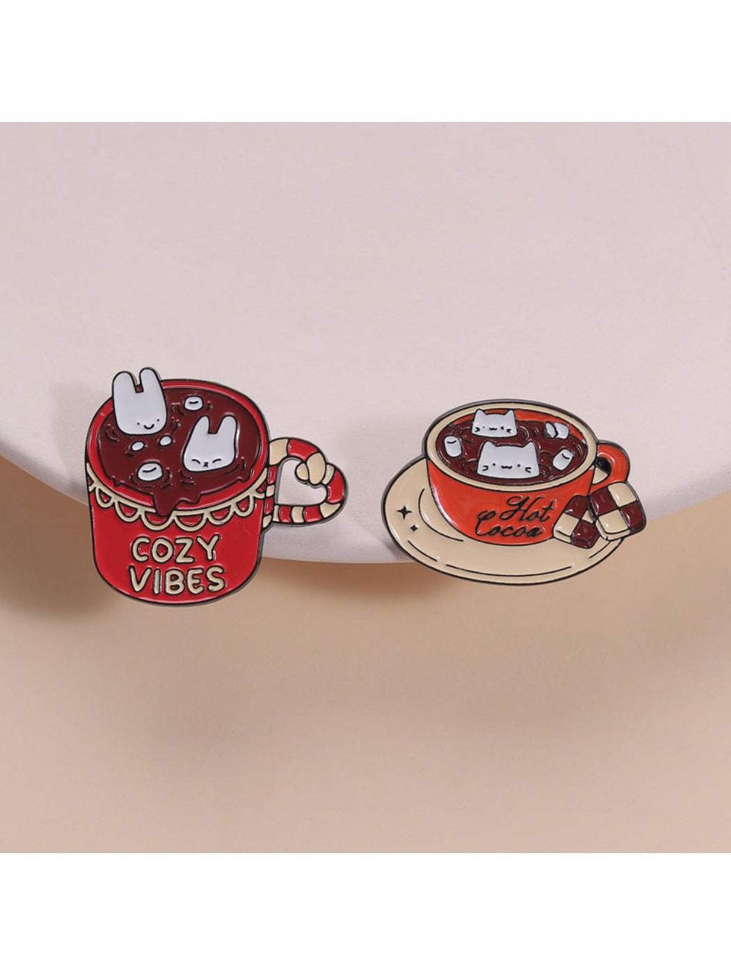 Pinori - Cute Cat Hot Cocoa Chocolate Brooch