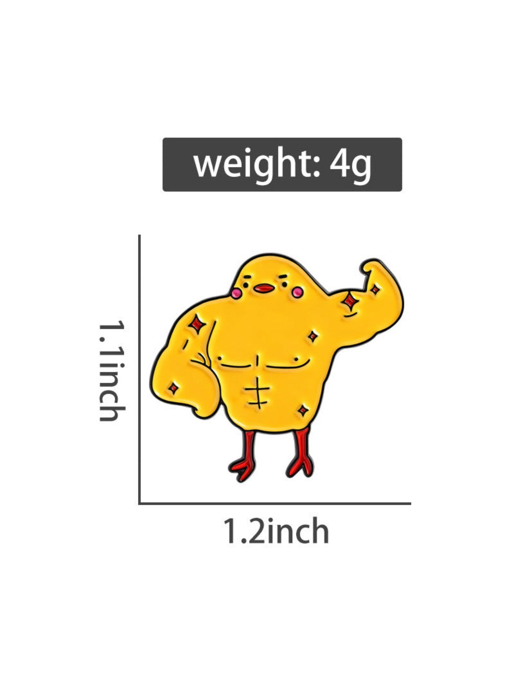 Pinori - Funny Muscle Chick Brooch