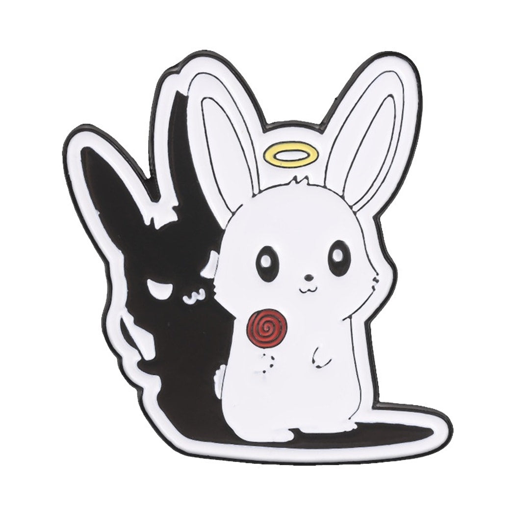 Pinori - Cartoon Rabbit Quote Decorative Pin