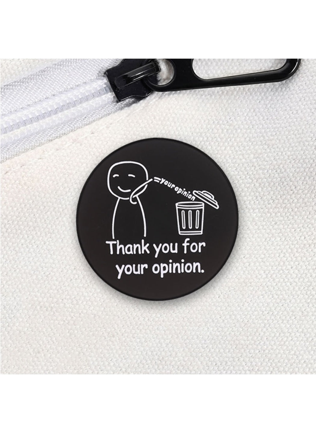 Pinori - Round Brooch Badge, Cute Cartoon Stick Figure Pin