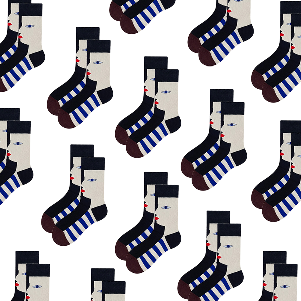 Miski | ArtMuse Face Pattern Socks