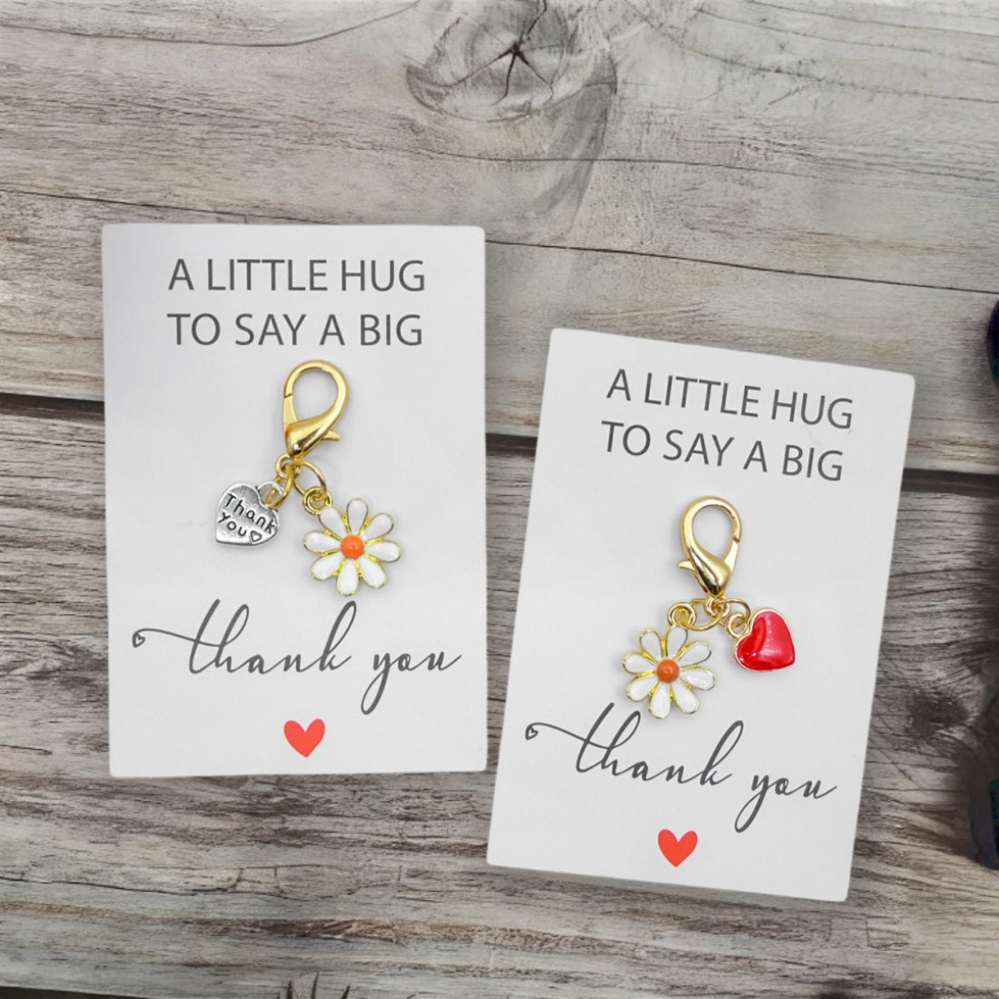 Taphug Thank You Daisy Pocket Hug card with yellow daisy illustration