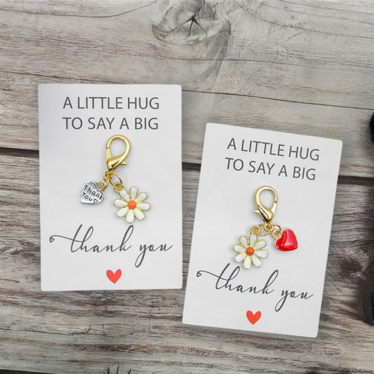 Taphug Thank You Daisy Pocket Hug card with yellow daisy illustration