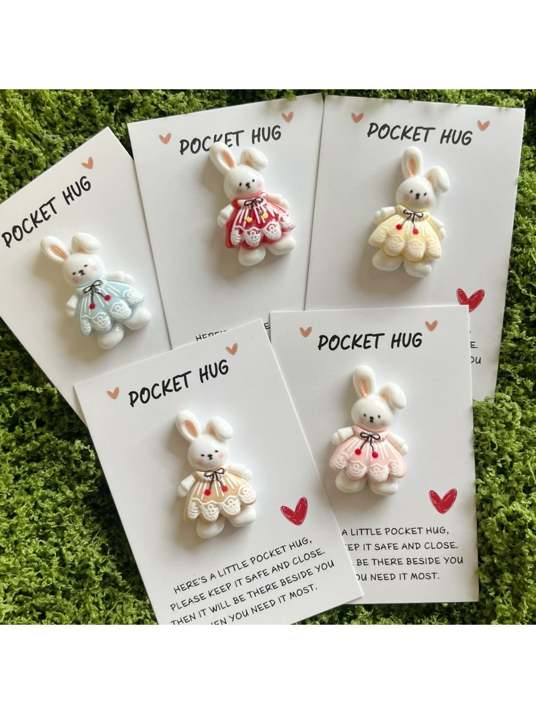 Taphug - Pocket Hug Easter Holiday Sweet Bunny pocket hug card and keepsake token