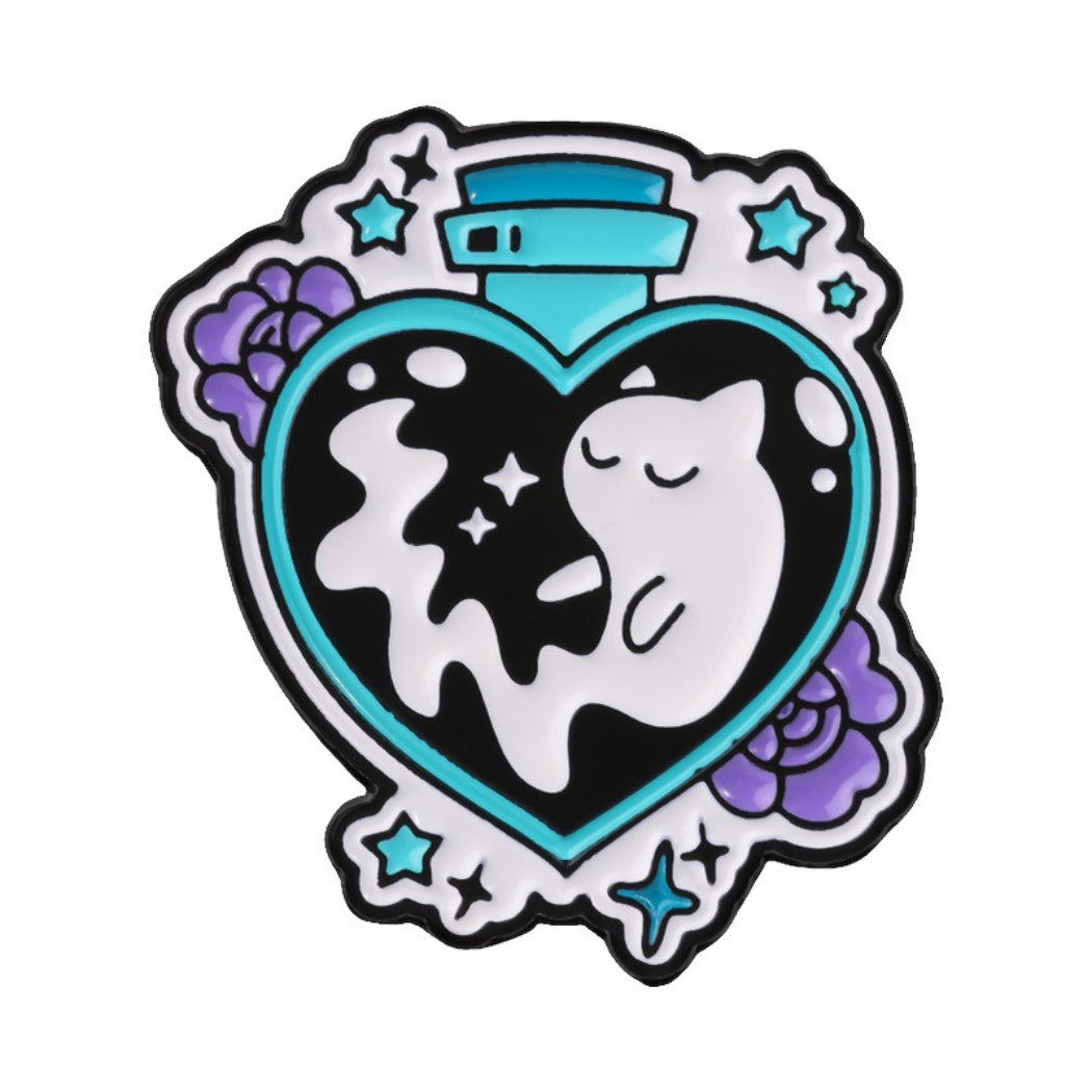 Pinori Ghost Bottle Enamel Pin Set