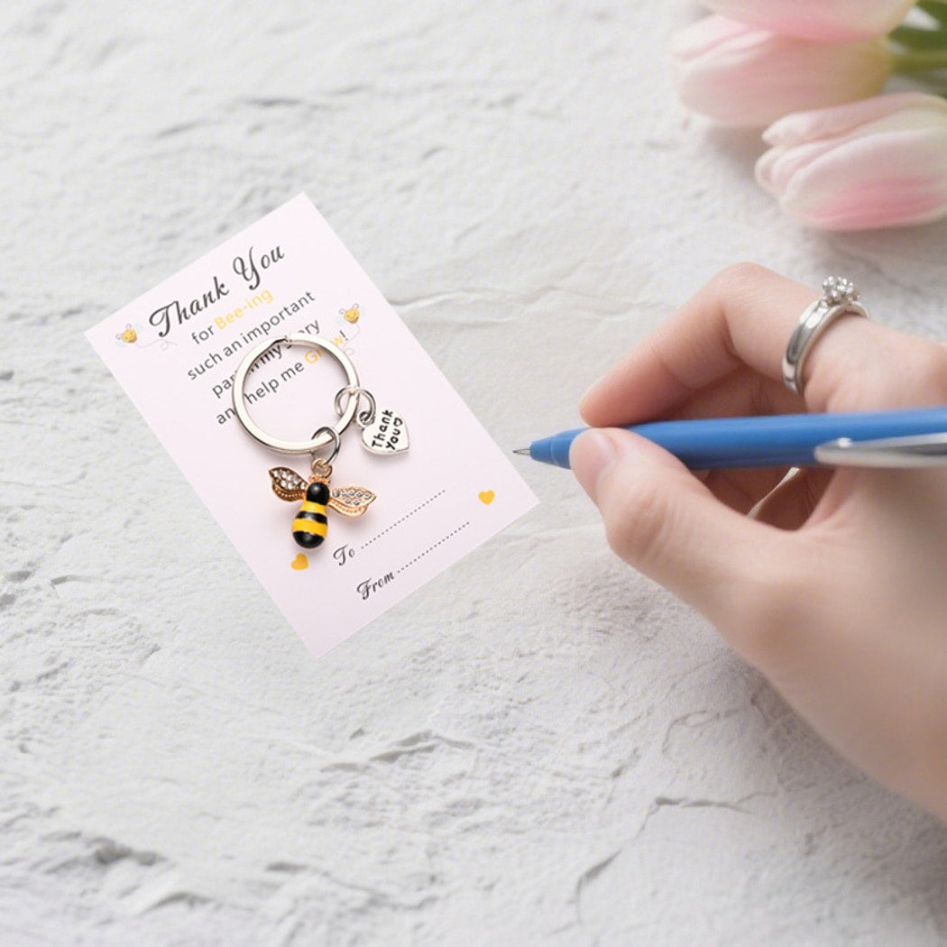 Taphug - Pocket Hug Heart Accent Bee Keychain