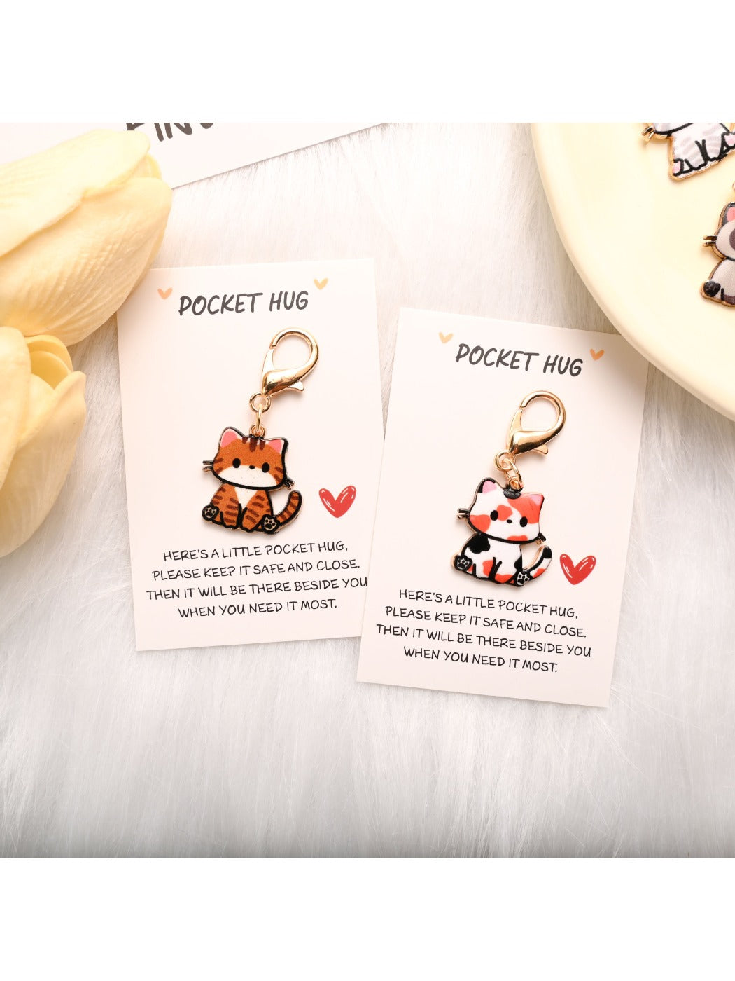 Taphug - Adorable Cartoon Cat Keychain