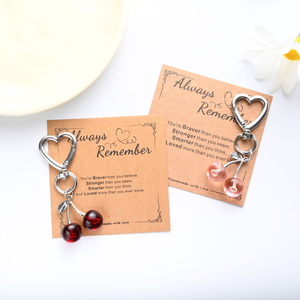 Taphug - Pocket Hug Cherry Charm Heart Keychain