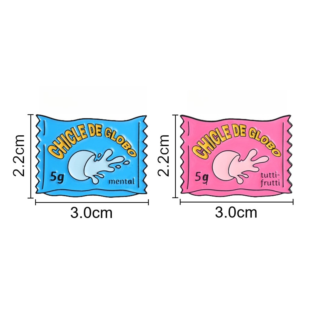 Pinori - Retro Candy Wrapper Letter Graphic Brooch