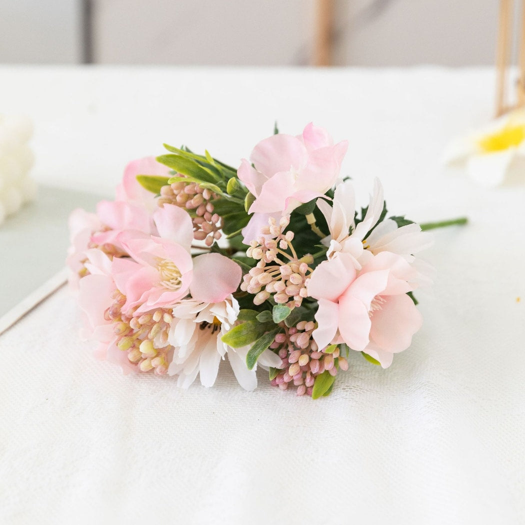 Roselle - Mixed Camellia Daisy Artificial Flower Bouquet