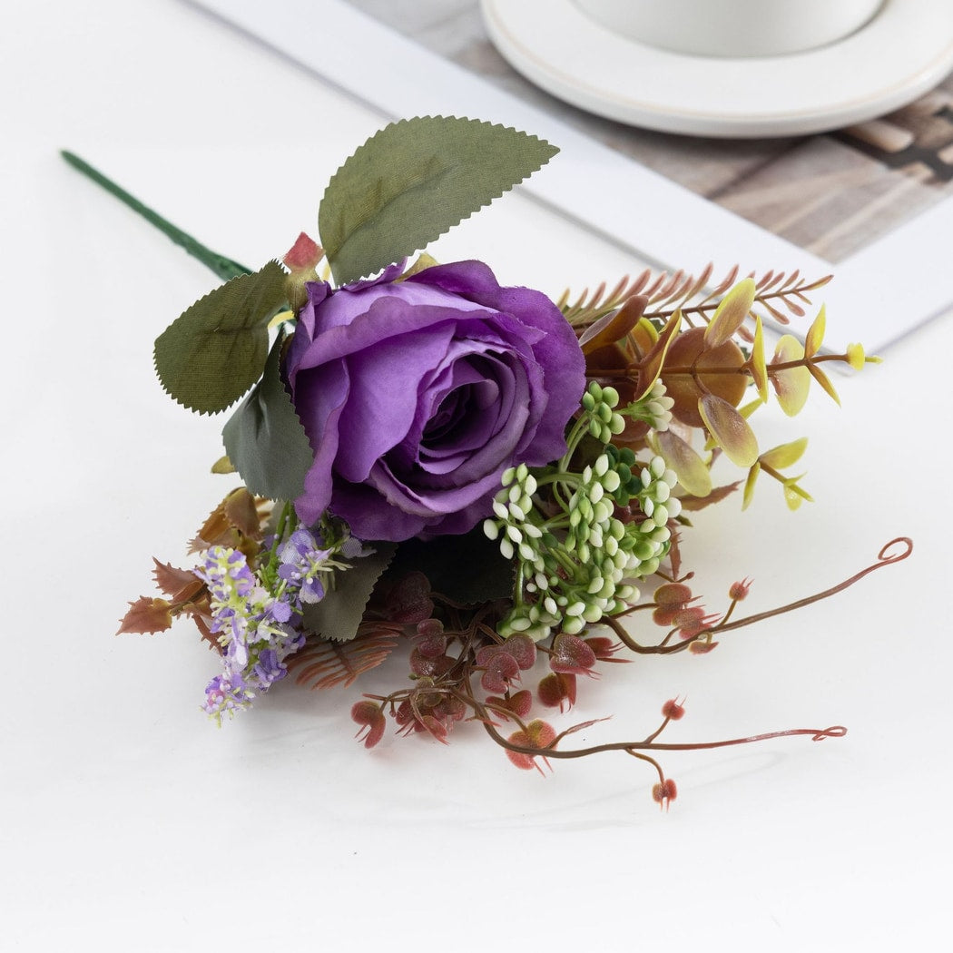 Roselle - Artificial Rose Bouquet Wedding Decor Flowers
