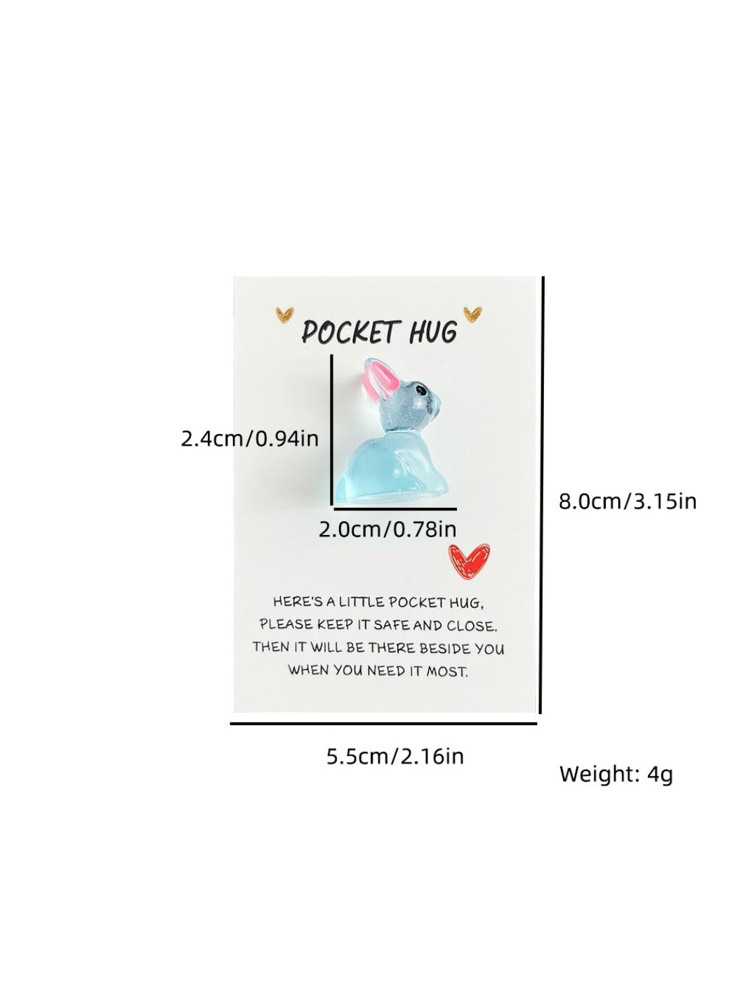 Taphug - Pocket Hug Glow in the Dark Bunny