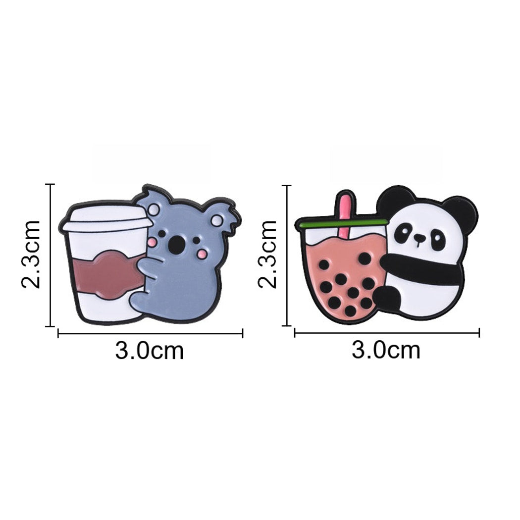 Pinori - Cute Animal Drink Motif Decorative Pin