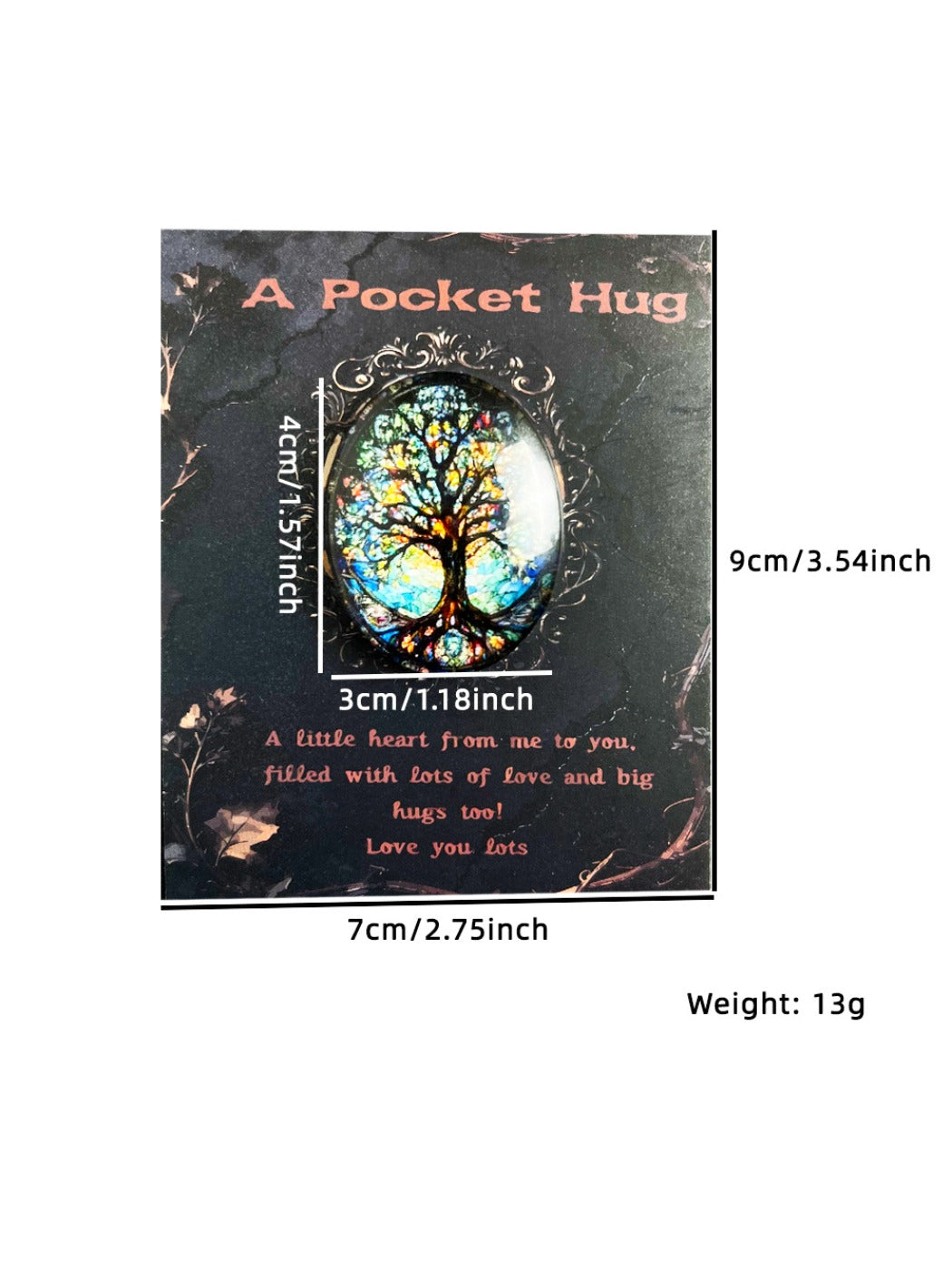 Taphug - Pocket Hug Gothic Glass Tree of Life