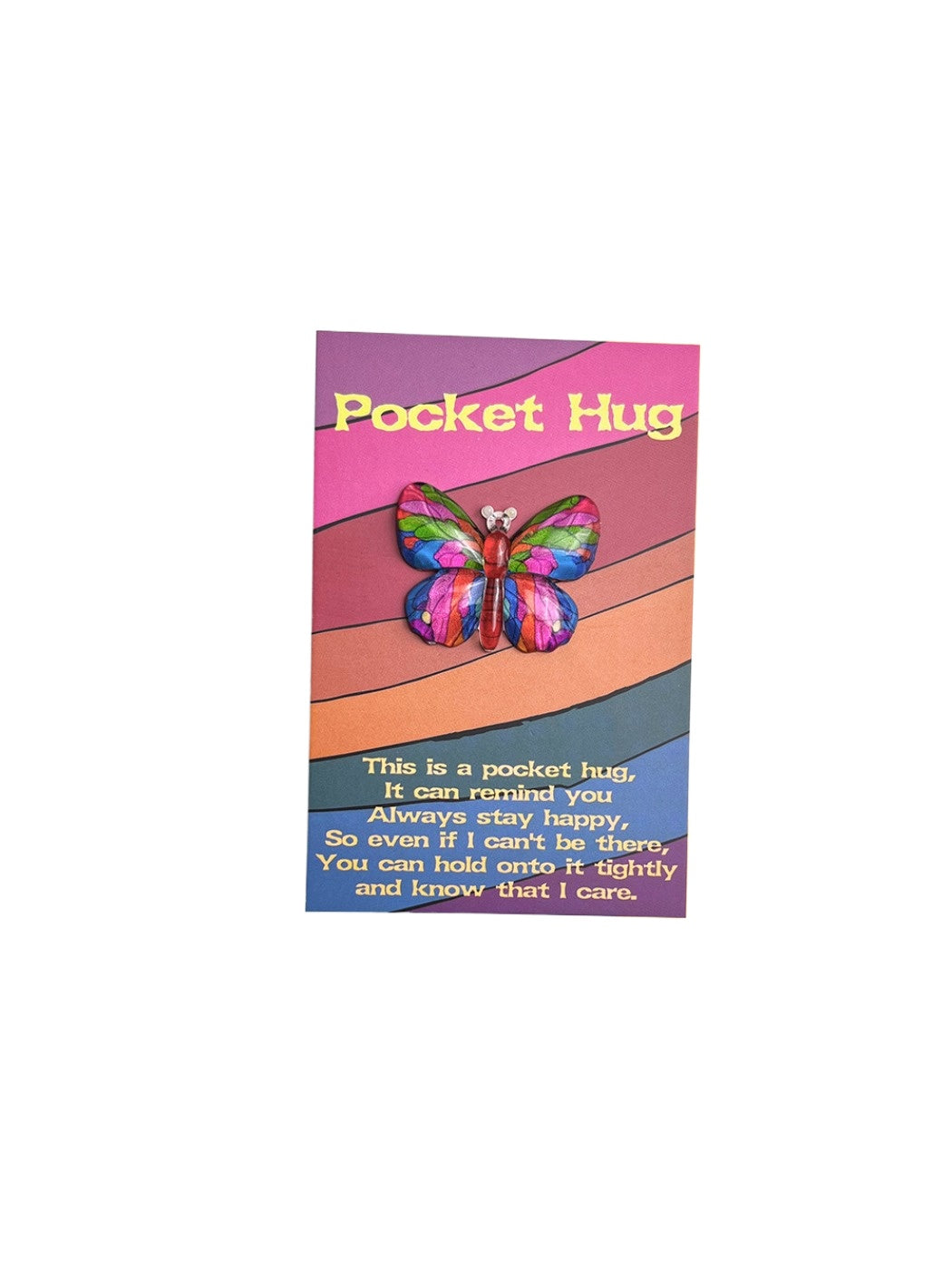 Taphug - Pocket Hug Painted Resin Butterfly pocket hug card and keepsake token view 14