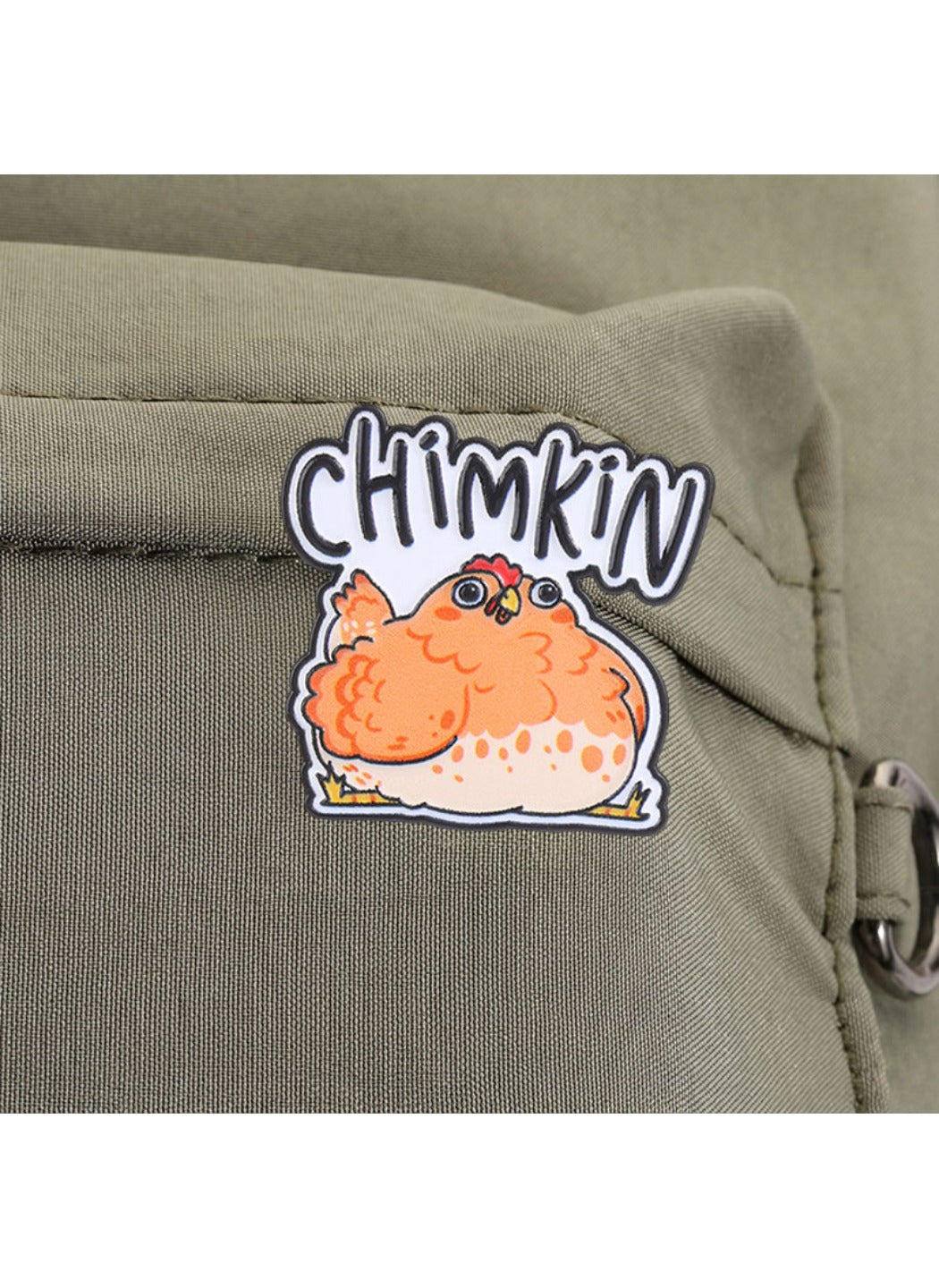 Pinori - Cute Cartoon Chubby Chicken with Fun Letters Pin Brooch Badge
