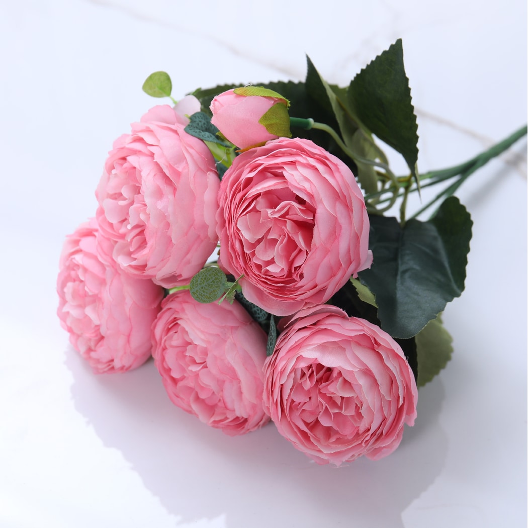 Roselle - Opulent Decorative Artificial Peony Bouquet