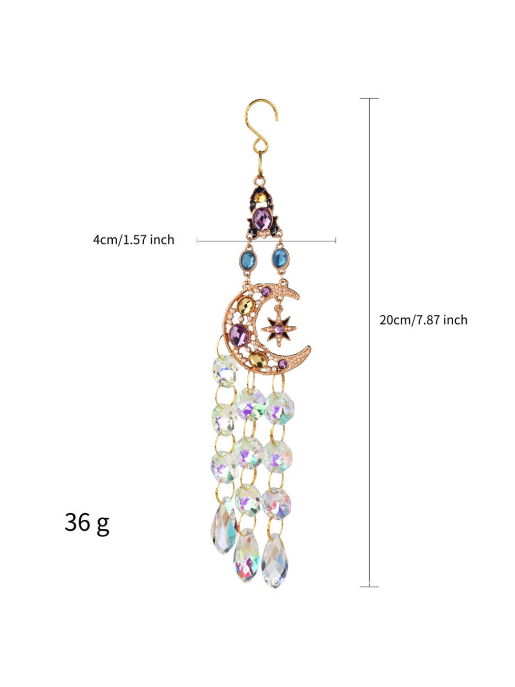 Somnira Iridescent Sun Dream Catcher shown with soft pastel background