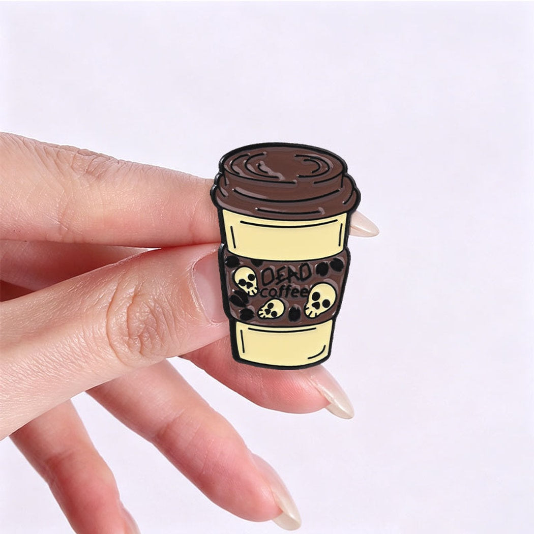Pinori - Skull Drink Cartoon Enamel Pin