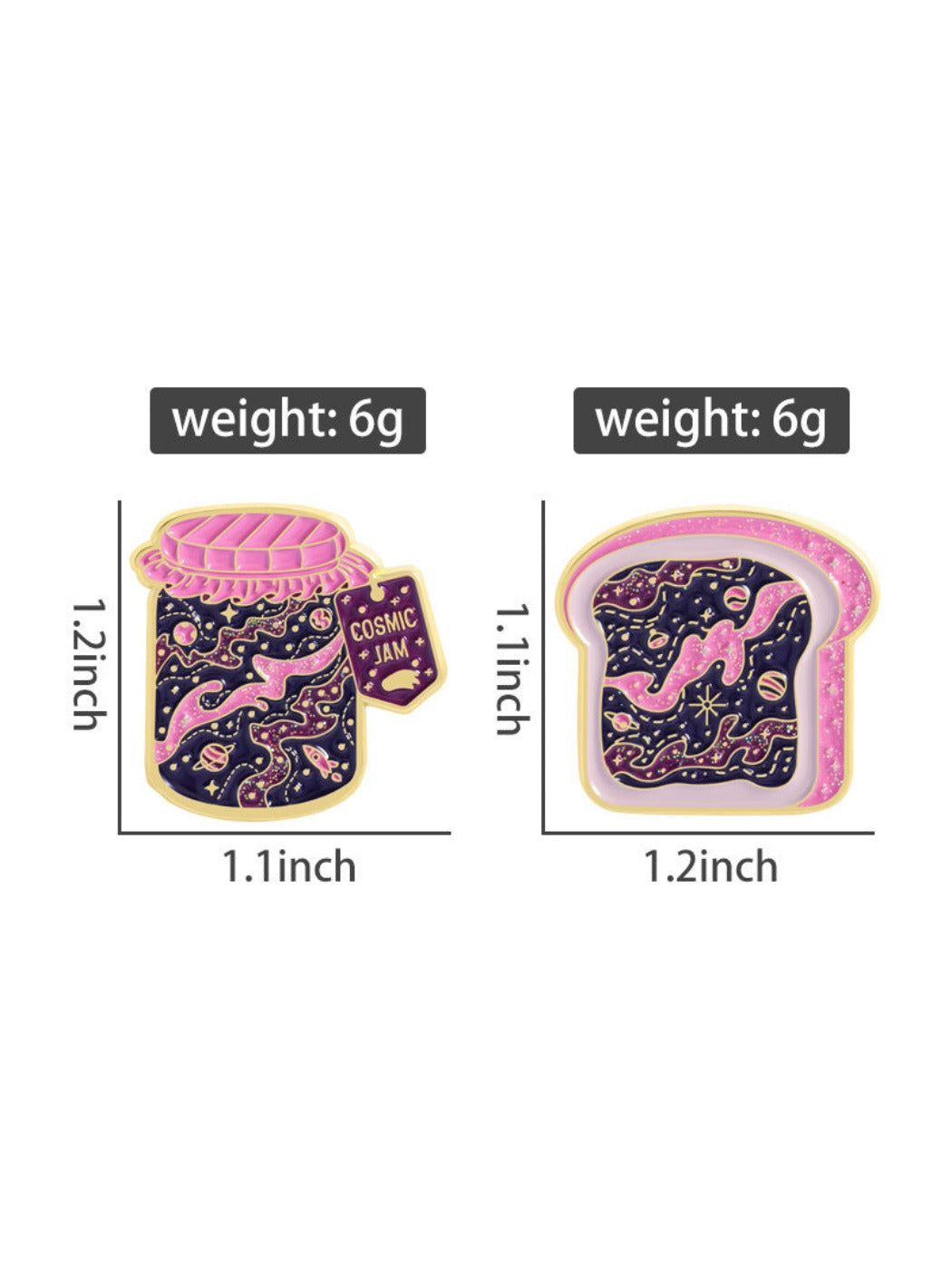 Pinori - Starry Sky Jam Bread Brooch