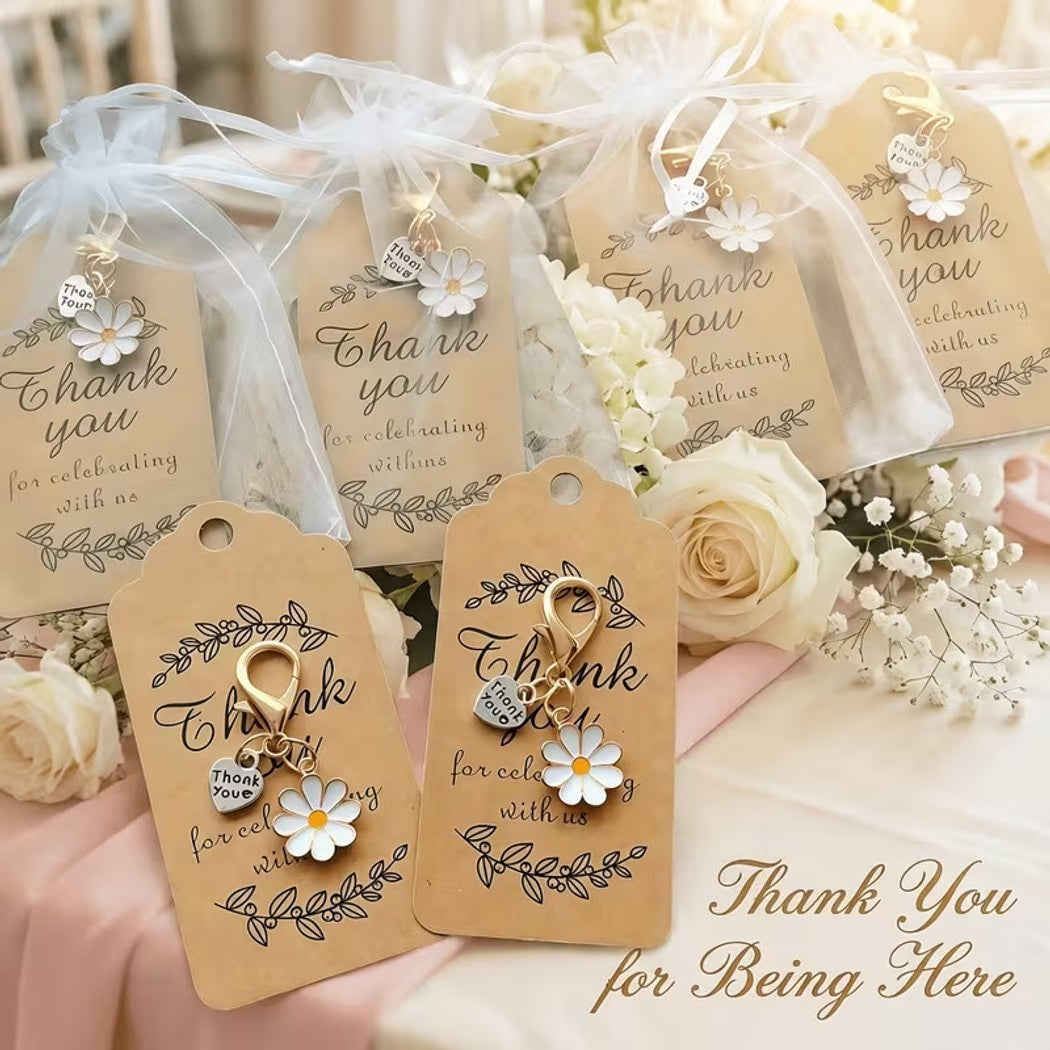 Taphug - Pocket Hug Heart and Daisy Keychain
