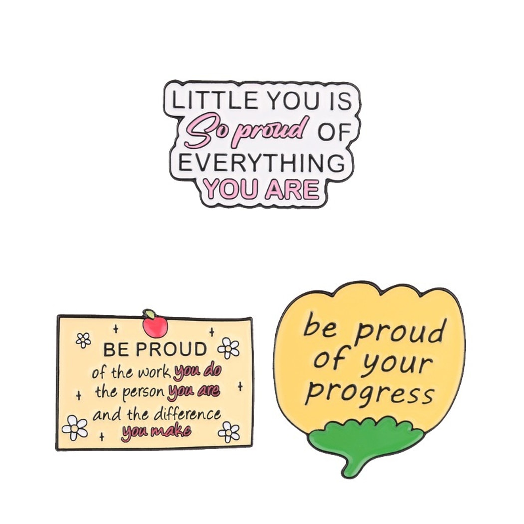 Pinori - Motivational Quote Text Enamel Pin