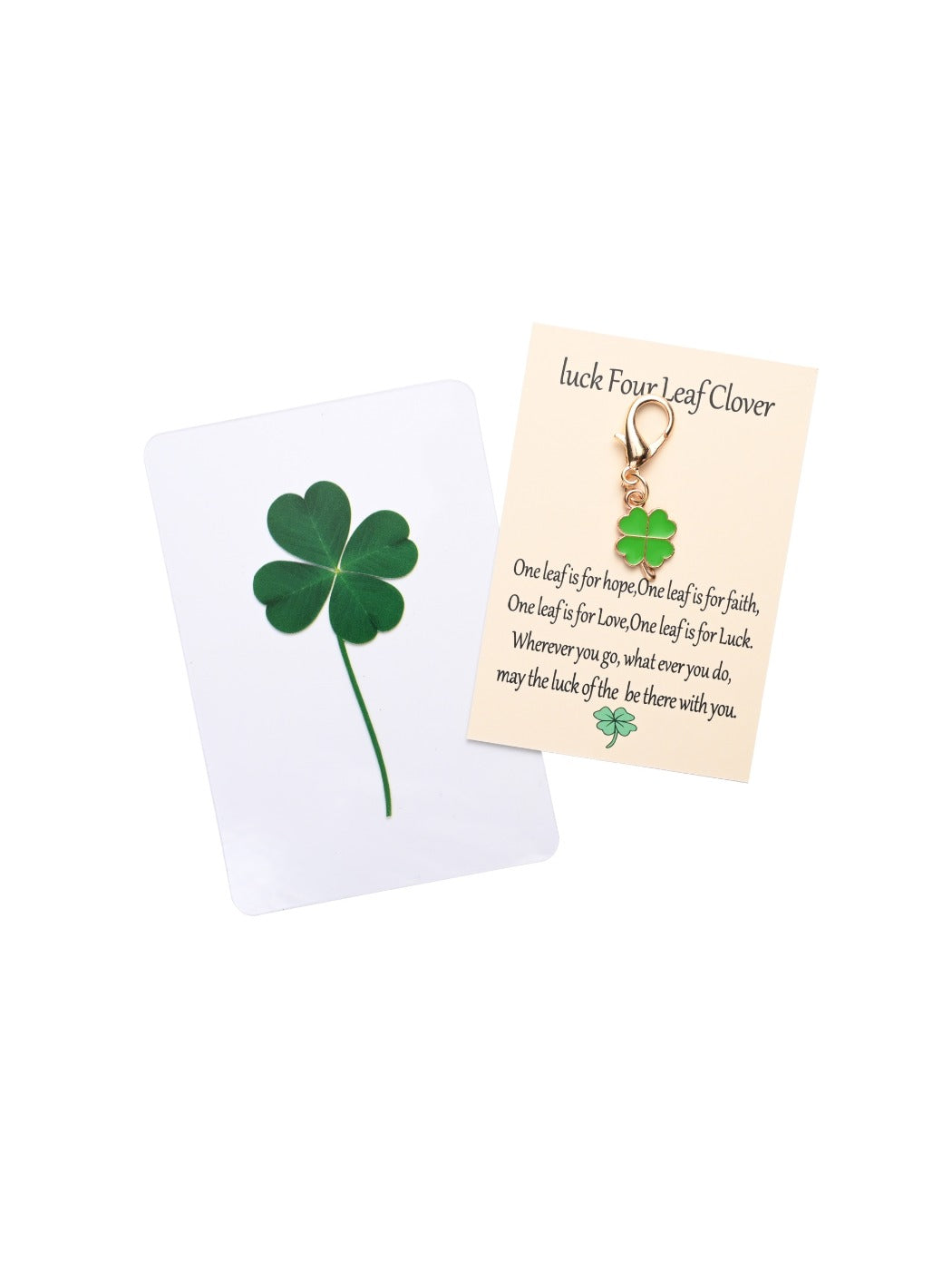 Taphug - Leaf Clover Keychain for Good Luck
