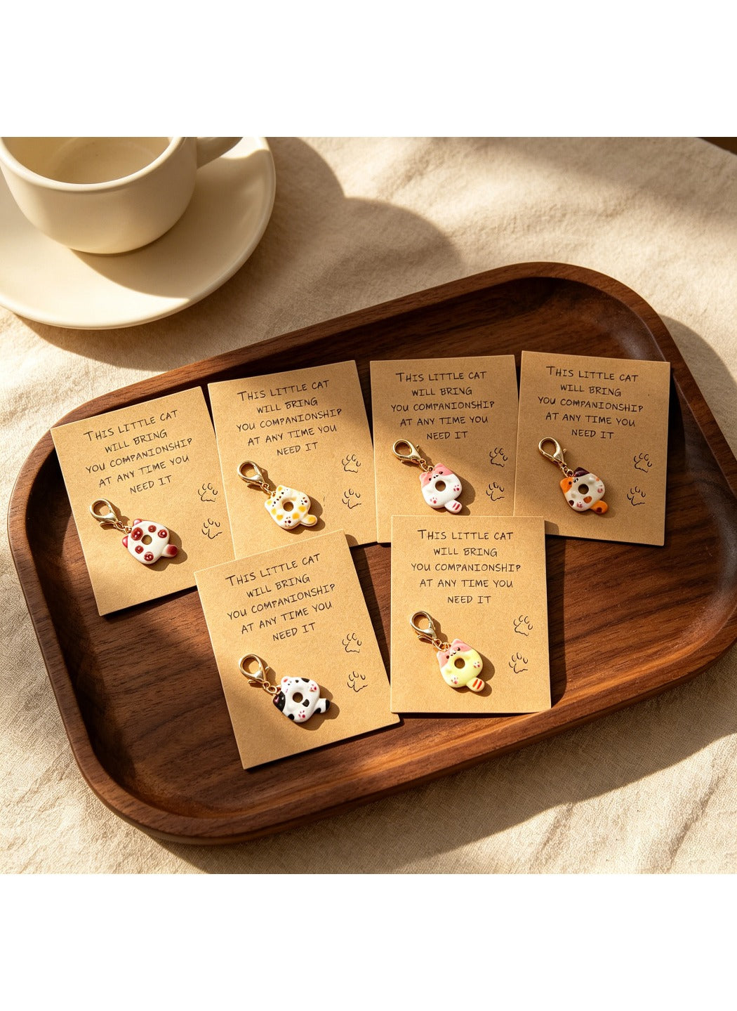 Taphug  - Alloy Pocket Hug Card Cat Keychain