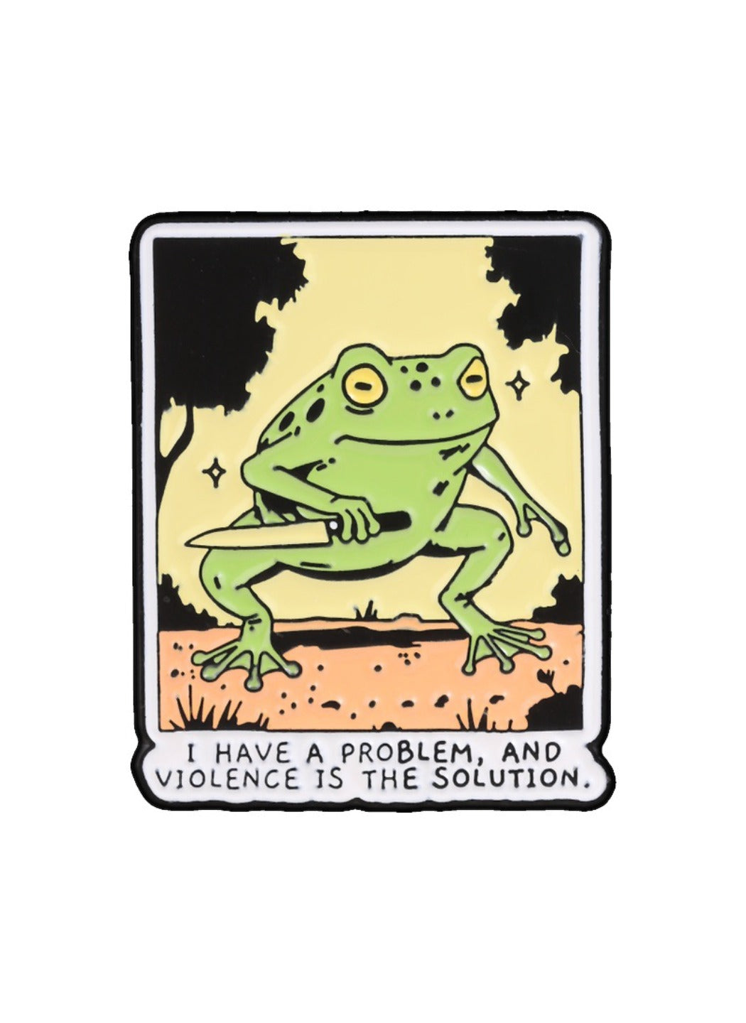 Pinori - Frog Brooch Badge, Cute Cartoon Frog Pin