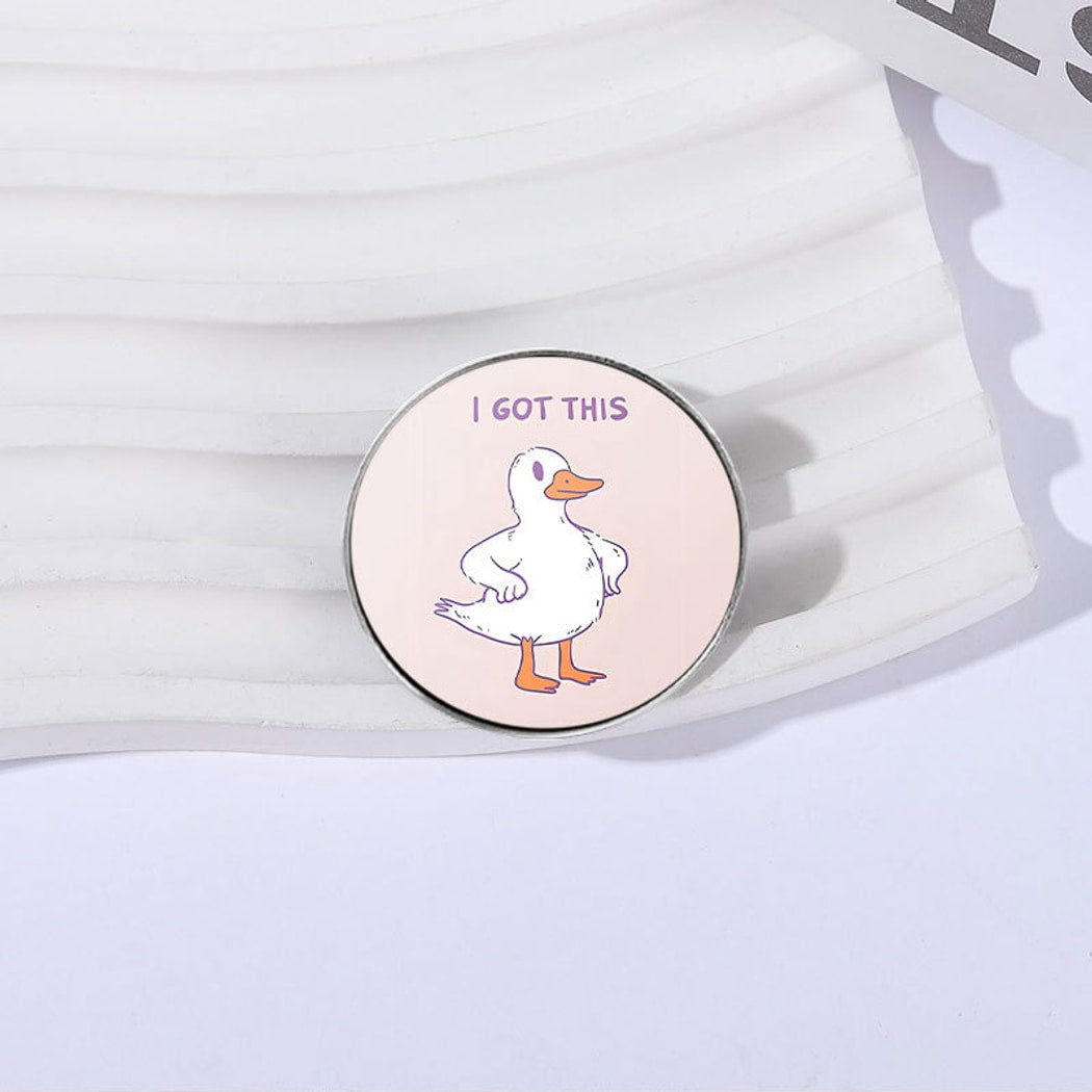Pinori - Playful Slogan Duck Accent Pin