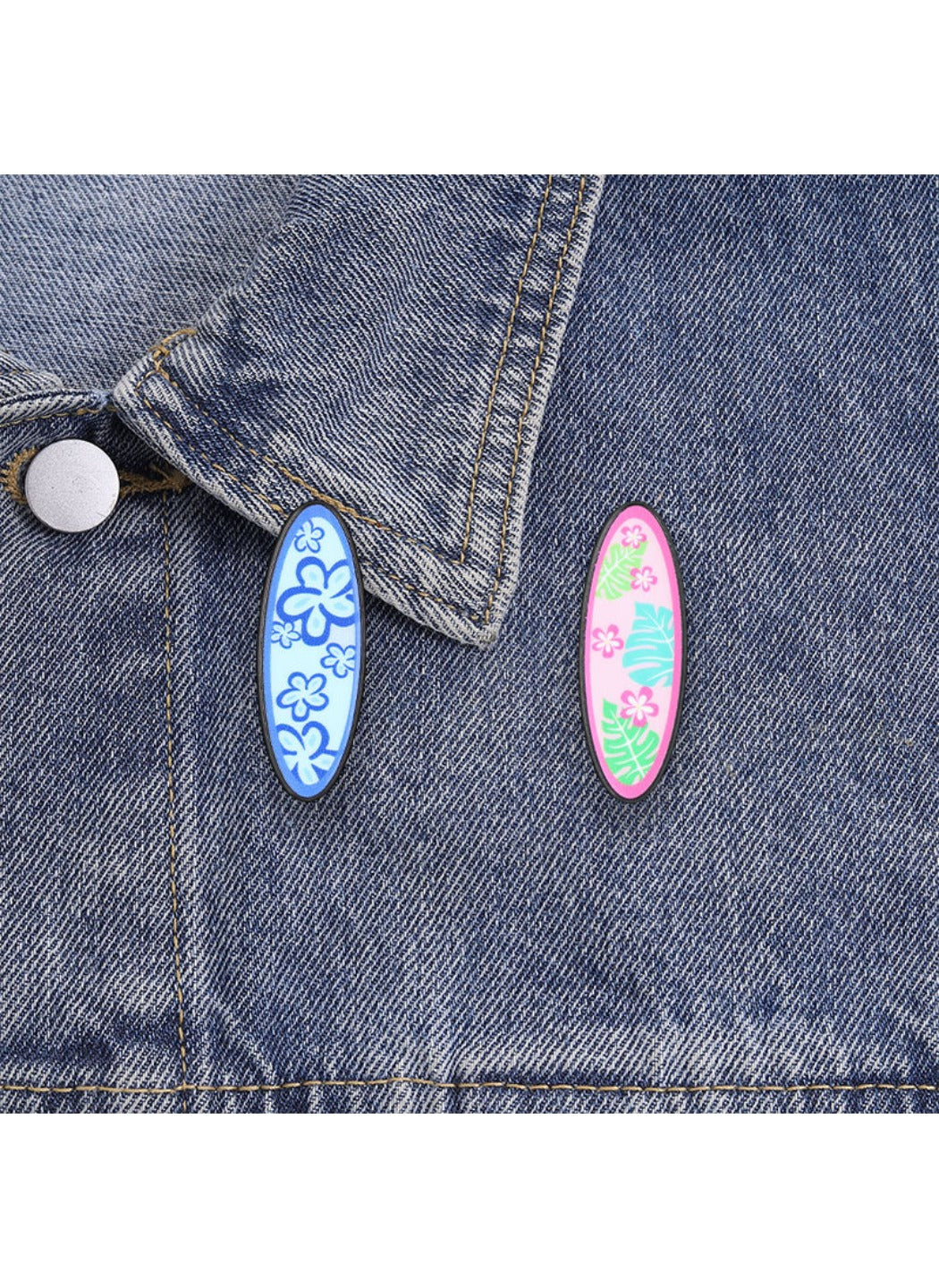 Pinori - Surfboard Brooch Badge, Cute Cartoon Surfboard Pin