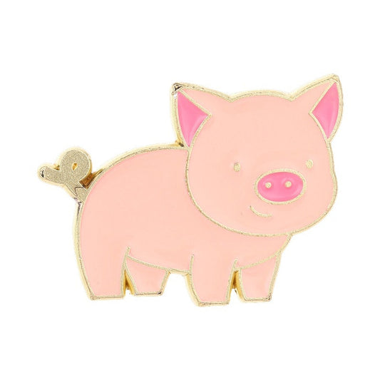 Pinori - Simple Pink Pig Decorative Pin