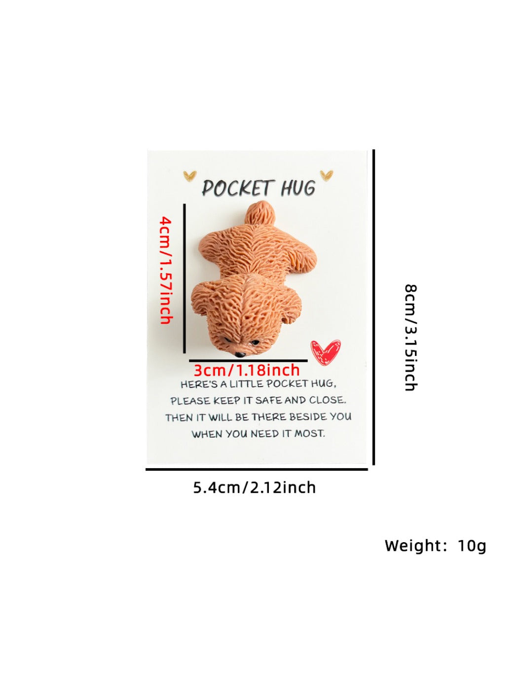 Taphug - Pocket Hug Cute Teddy Small Dog Gift for Loved Ones