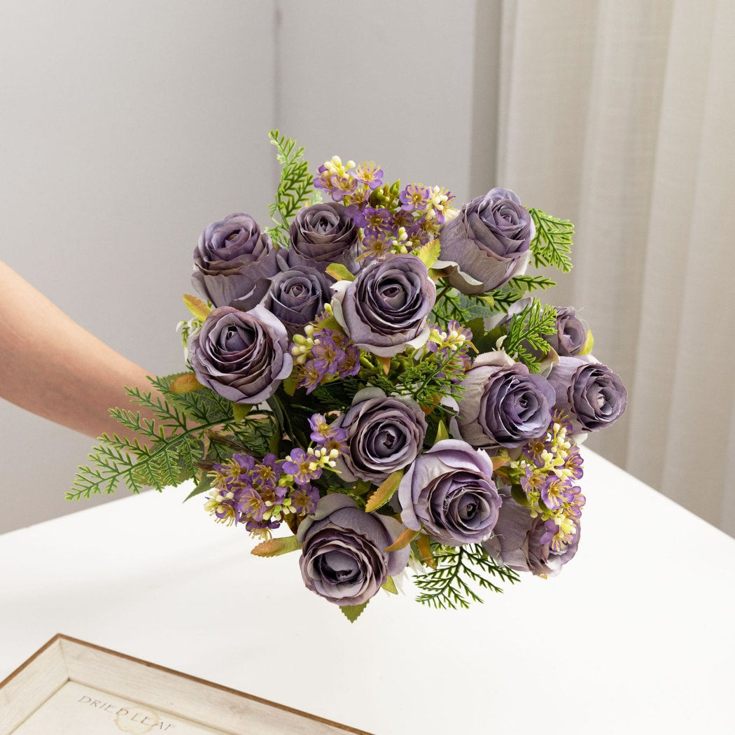 Roselle - Elegant Rose Mixed Flowers Artificial Bouquet