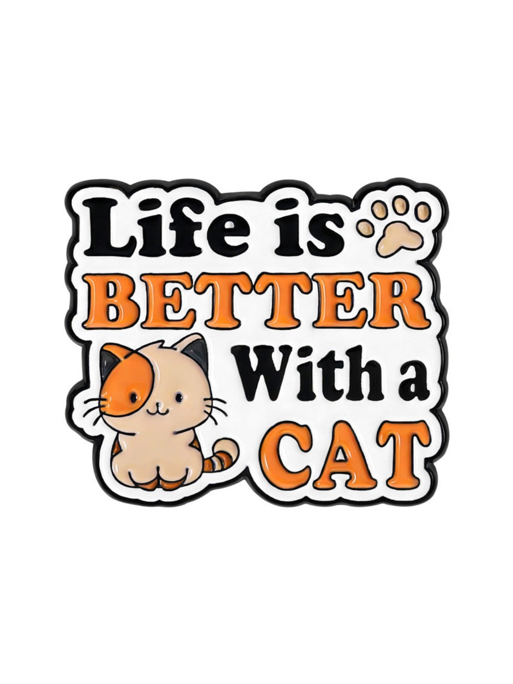 Pinori - Cute Cat Motivational Brooch
