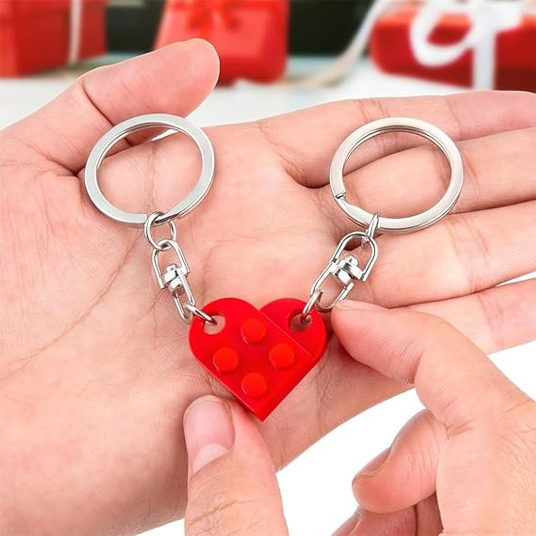 Taphug - Pocket Hug Building Block Heart Design Keychain