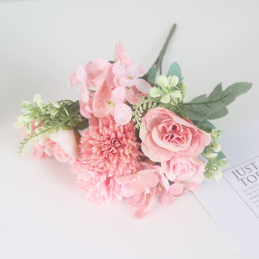 Roselle - Decorative Mixed-variety Artificial Flower Bouquet