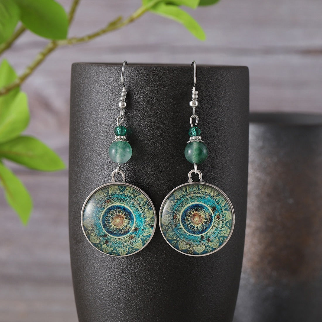 Vintage Mandala Flower Earrings