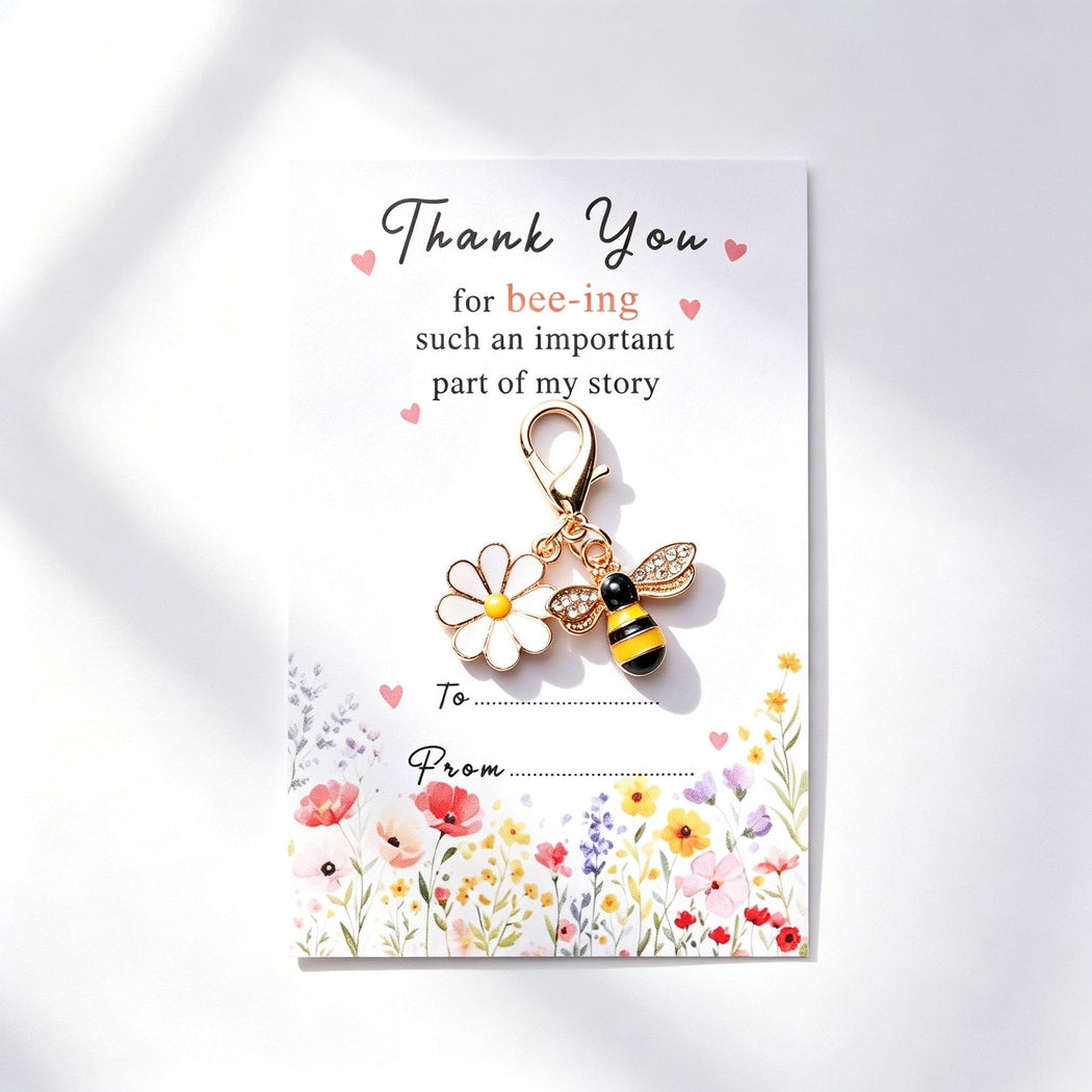 Taphug - Pocket Hug Bee Flower Keychain