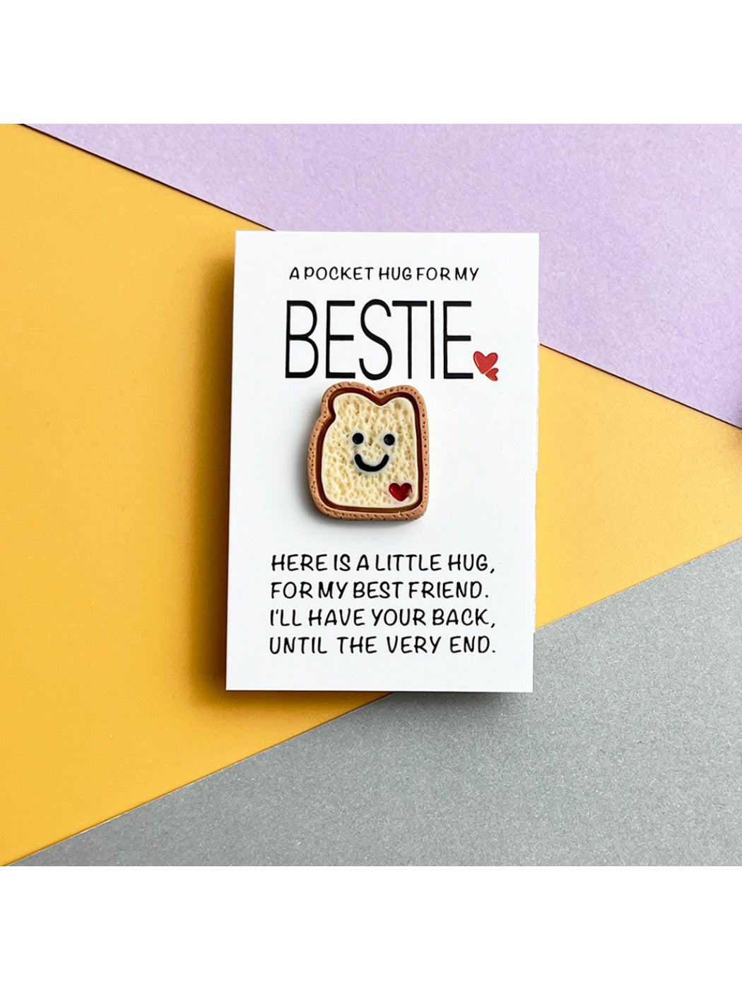 Taphug - Pocket Hugs Fun Bread Series pocket hug card and keepsake token view 7